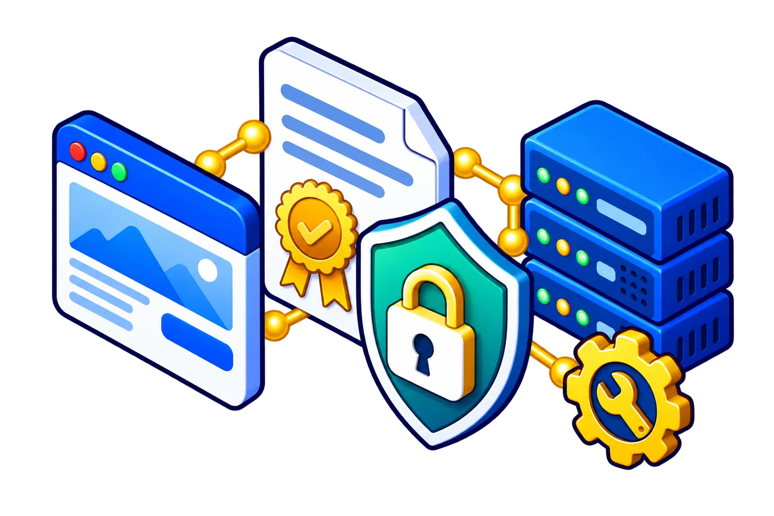 Secure website SSL certificate installation with trusted configuration